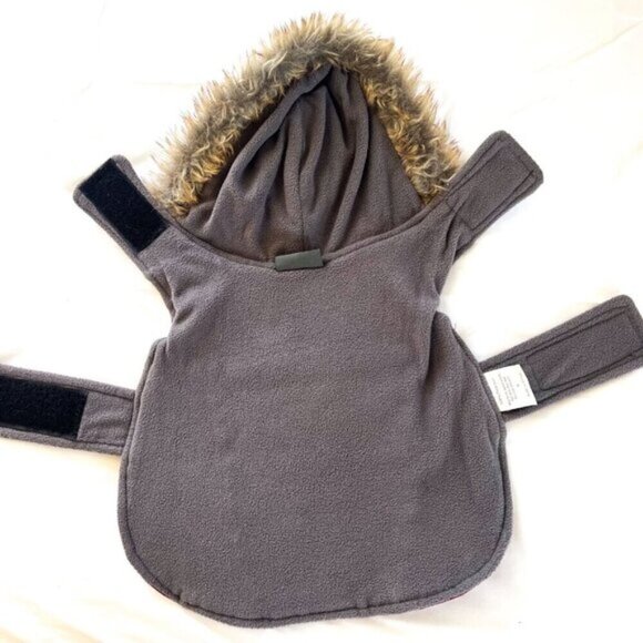 "NEW" Eddie Bauer Chinook Dog Pet Jacket Coat with hood red Small - Picture 10 of 13